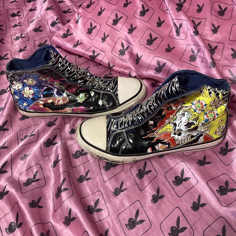 🐍Vintage Mens Ed Hardy high top shoes🐍